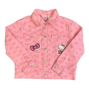 DreamWave Girl's Licensed Character Long Sleeve Denim Jacket with Patches - Pink